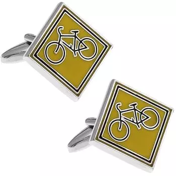 запонки с логотипом велосипеда запонки запонки n01555 жёлтый