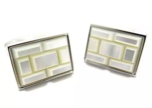 Запонки SIMON CARTER с белой жемчужной плиткой (запонки/запонки)