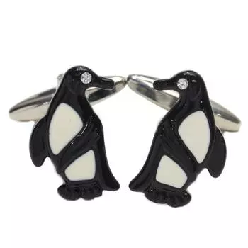 Запонки «Сверкающие глаза пингвина»