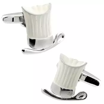 Запонки в виде ложки для поварского колпака Запонки n01137 & белый