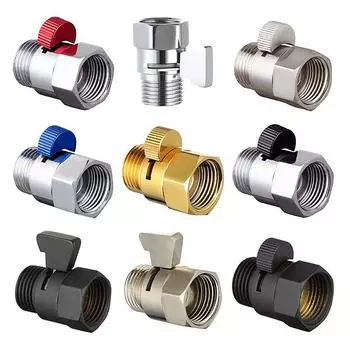 Запорный клапан для душа, полностью латунный, G1/2 , быстродействующий запорный клапан, душевая лейка, водосберегающий туалетный пистолет-распылитель