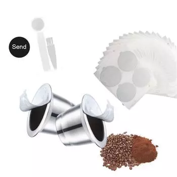 Заправляемые капсулы Nespresso Coffee Capsulas из нержавеющей стали Заправляемые капсулы Nespress Coffee Capsulas Многоразовые итальянские фильтры для кофе Чашка