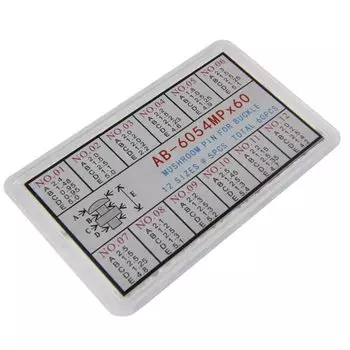 Заправляемый штифт из нержавеющей стали 12 размеров в ассортименте с центральным фиксатором, грибовидной головкой и застежкой снизу