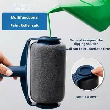 Заправляемый валик для краски, кисть большой емкости, профессиональный валик для украшения дома, для гостиной, кухни, спальни, настенной покраски, ремонтных инструментов