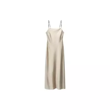 Zara Beaded Embellished Square Neck Cami Dress Women dresses Ivory 8741052-736 M