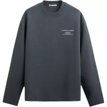 Zara Comfortable Letter Print Loose Long Sleeve Sweatshirt Men sweatshirt Gray 4442355-407 S