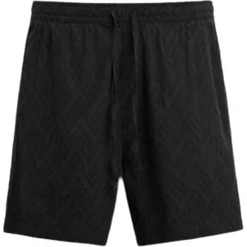 Zara Comfortable Loose Geometric Print Jacquard Casual Shorts Men shorts Black 1618474-800 L