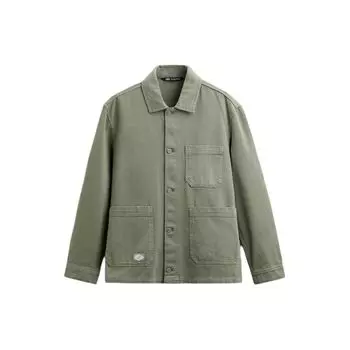 Zara Comfortable Versatile Solid Color Long Sleeve Shirt Men shirts Green 04302425518-36 M