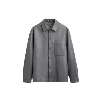 Zara Fashionable Versatile Gray Long Sleeve Shirt Men shirts 3715303-802 S
