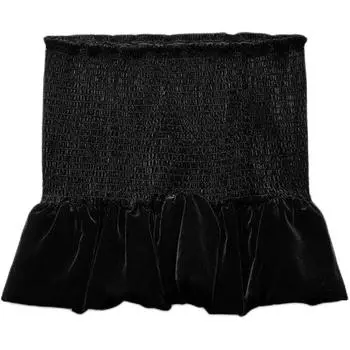 Zara Эластичные однотонные повседневные шорты со средней талией, женские шорты, черные 4764504-800 M