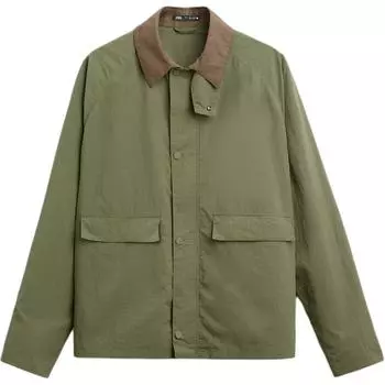 Zara Lightweight Comfortable Slim Fit Long Sleeve Jacket Men jackets Green 00155055-35 M