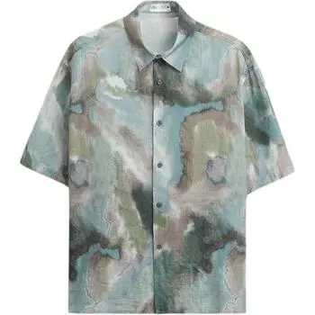 Zara Loose American Style Printed Casual Short Sleeve Shirt Men shirts Multicolor 2548302-330 L
