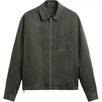 Zara Loose Casual Outdoor Lapel Long Sleeve Jacket Men Jacket Khaki 4410333-505 L