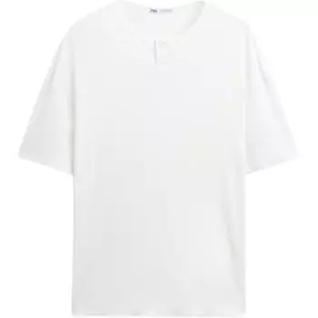 Zara Loose Cotton Comfortable Short Sleeve T-Shirt Men tops White 5644352-250 S
