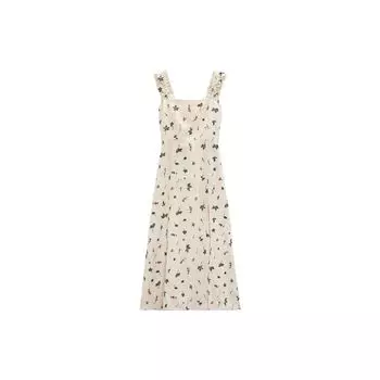 Zara Mid-Length Simple Commuter Sleeveless Cami Dress Women Dresses White 04786254712-33 XS