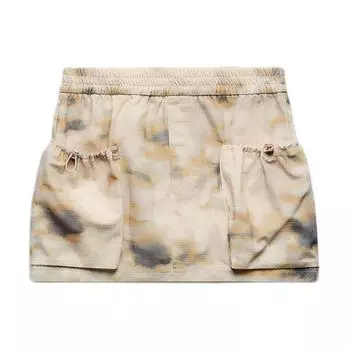 Zara Мини-юбка средней посадки с принтом, женские юбки бежевого цвета 6929501-450 M