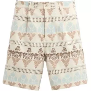 Zara Minimalist Zipper Comfortable Versatile Casual Shorts Men shorts Beige 5586810-075 S