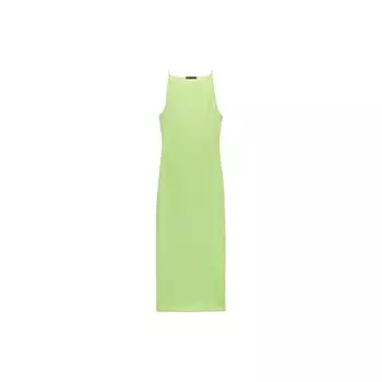 Zara Однотонное универсальное платье без рукавов Женские платья Яблочно-зеленый 2335629-513 S
