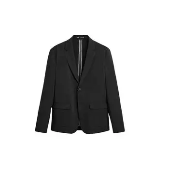 Zara Однотонный прямой костюм с длинным рукавом, мужские костюмы, черный цвет 7380565-800 S