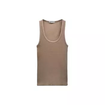 Zara Однотонный топ-жилет с квадратным вырезом, удобный, повседневный, универсальный, женский, хаки 2335003-706 M