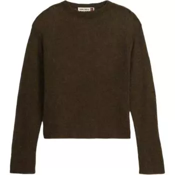 Zara Однотонный вязаный свитер с круглым вырезом, повседневный мужской свитер цвета хаки 2142902-505 S