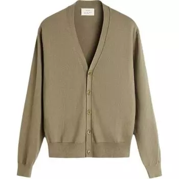 Zara Origins Special Collection однотонный повседневный свитер с V-образным вырезом и длинными рукавами, мужской свитер коричневого цвета 9598431-798 M