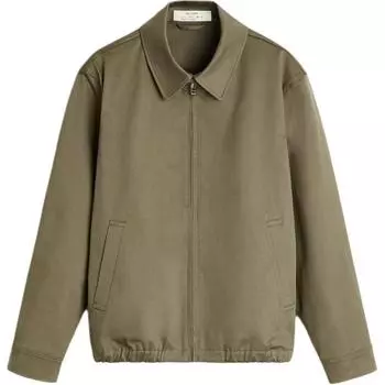 Zara Origins Special Collection Solid Color Casual Lapel Long Sleeve Jacket Men Jacket Brown Green 7563300-054 L