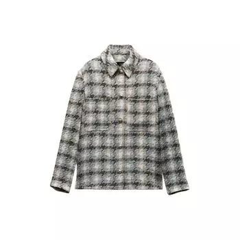 Zara Plaid Texture Lapel Long Sleeve Jacket Women jackets Multicolor 9109167-330 XS