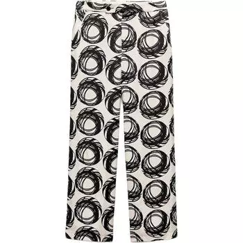 Zara Printed Loose Wide Leg Casual Pants Women bottoms White 4043044-712 L