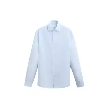 Zara Slim Fit Straight Cut Square Neck Long Sleeve Shirt Men shirts Sky-Blue 0975291-403 L