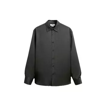 Zara Solid Color Casual Fashion Long Sleeve Shirt Men shirts Coal-Gray 06975258801-33 XL