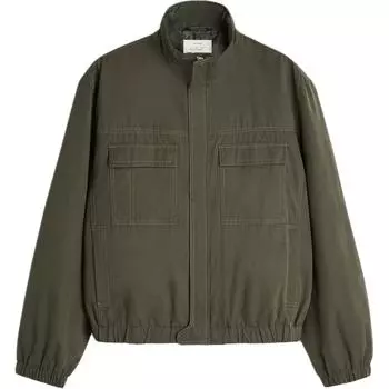 Zara Solid Color Casual Pocket Decorated Long Sleeve Jacket Men jackets Hazelnut-Brown 4695401-110 XL