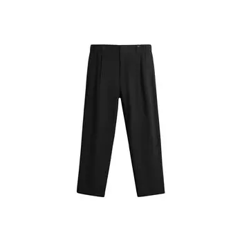 Zara Solid Color Comfortable Loose Straight Casual Pants Men bottoms Black 07380903800-36 L