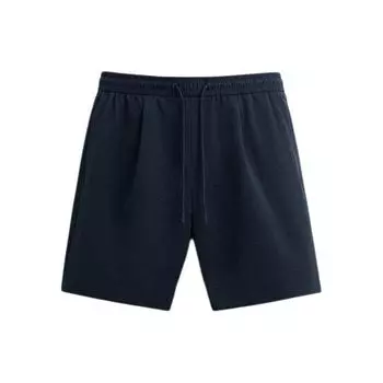 Zara Solid Color Comfortable Loose Straight Casual Shorts Men shorts Blue 7380568-401 M