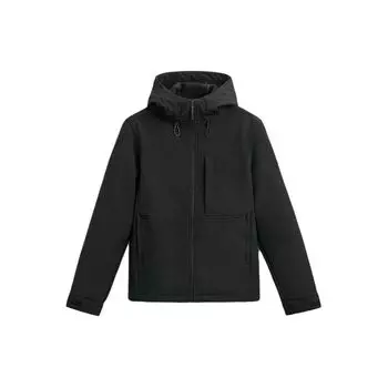 Zara Solid Color Comfortable Spliced Long Sleeve Hooded Jacket Men jackets Black 3918335-800 L