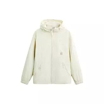 Zara Solid Color Comfortable Stand Collar Zipper Jacket Men Jackets Faded-White 04302401251-36 L
