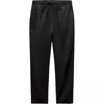 Zara Solid Color Comfortable Straight Leg Casual Pants Women bottoms Black 6929470-800 XS