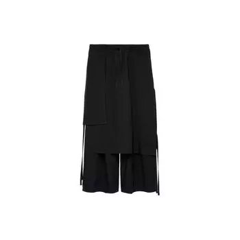 Zara Solid Color Comfortable Tunic Layered Casual Pants Men pants Black 4344800-800 M