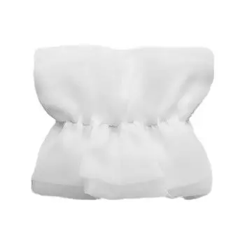 Zara Solid Color Hard Yarn Sleeveless Bustier Women tops White 00858806250-33 S