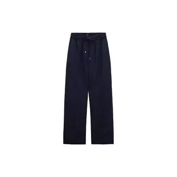 Zara Solid Color High-Waisted Straight-Leg Casual Pants Women bottoms Light-Blue 07847376401-33 XS