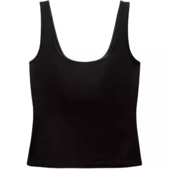 Zara Solid Color Knit Round Neck Sleeveless Sweater Women tops Black 5070167-800 XS