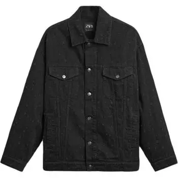 Zara Solid Color Lapel Work Single-Breasted Jacket Men jackets Black 1538430-800 S