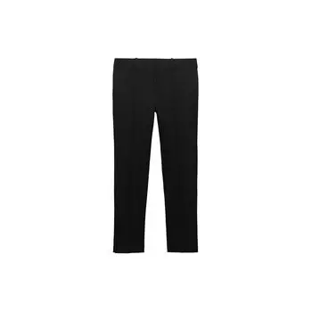 Zara Solid Color Mid Waist Straight Leg Zipper Casual Pants Women bottoms Black 7149241-800 S