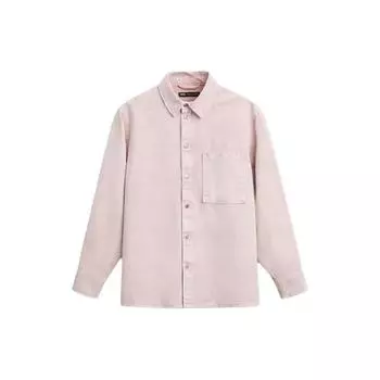 Zara Solid Color Pointed Collar Comfortable Casual Long Sleeve Shirt Men shirts Pink 6917325-620 S