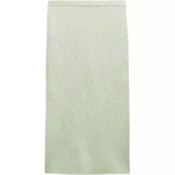 Zara Solid Color Slim Fit Comfortable Casual Long Skirt Women skirts Light-Green 2142046-526 XS