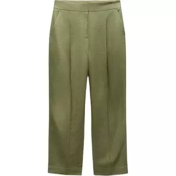 Zara Solid Color Straight Leg Casual Pants Women bottoms Khaki 2753035-505 S
