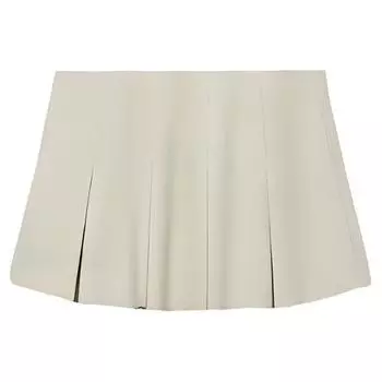 Zara Solid High-Waisted Mini Casual Skirt Women skirts White 2249872-712 XL