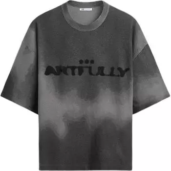 Zara Spray Print Knit Crew Neck Short Sleeve T-Shirt Men Tops Gray 4805406-802 L