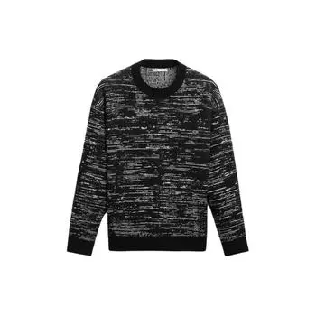 Zara Ss24 Dragon Year Limited Edition Fashion Round Neck Pullover Long Sleeve Knit Sweater Men sweater Black 5755403-800 S
