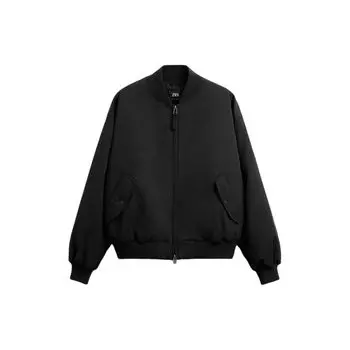 Zara Ss24 Year Of The Dragon Limited Edition Solid Color Zipper Thick Pilot Long Sleeve Jacket Men Jacket Black 3918401-800 M